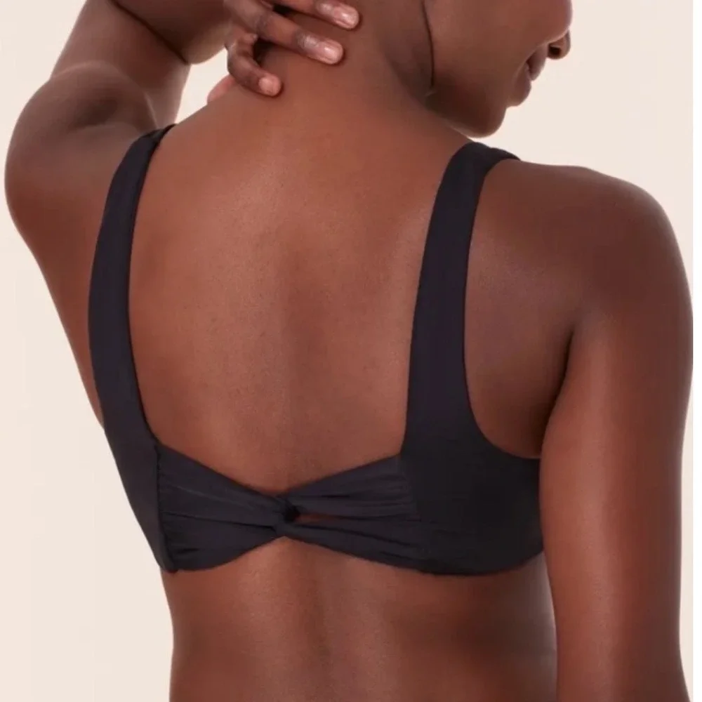 Andie Bikini Set Barbados Top Skirt Bottom Black size S NWT‎
